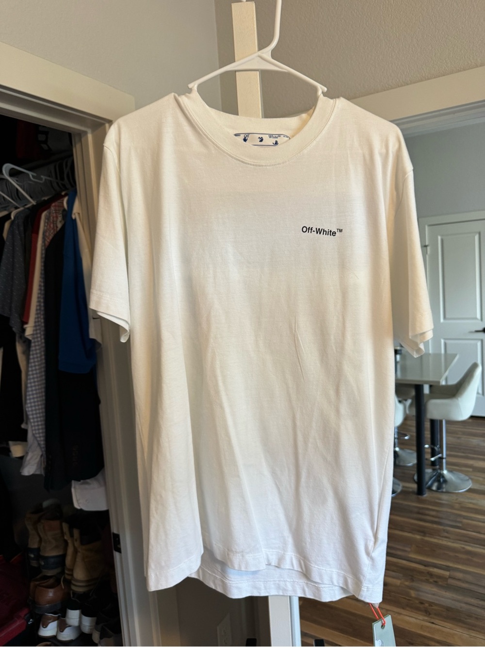 Off-White White Minimal Logo Short Sleeve Tee